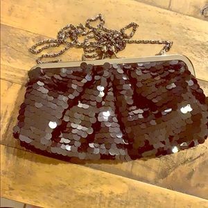Sequined party clutch